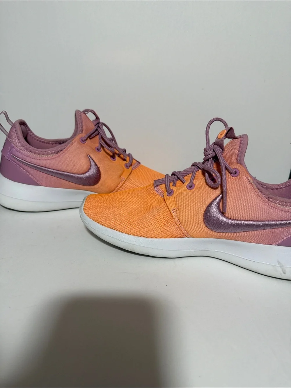 Nike Women’s Orange and Lavender Lightweight Running Sneakers